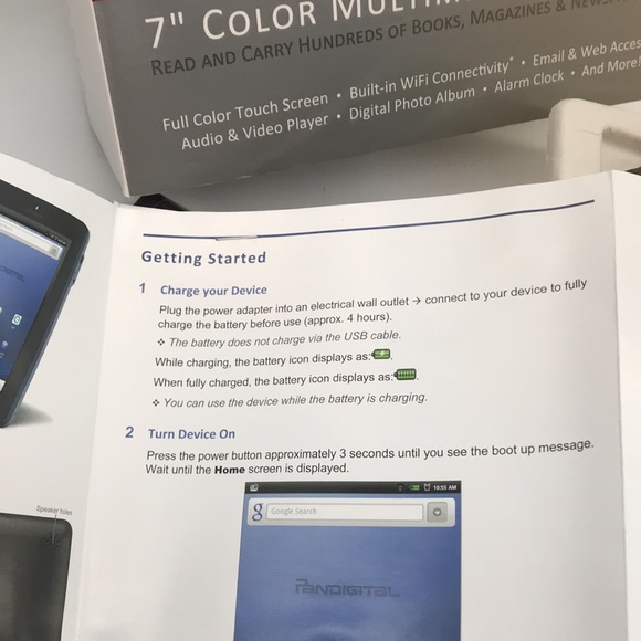 NIB Pandigital Novel 4GB 7” Color Multi/EReader - Picture 10 of 12